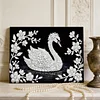 uk.everydayedeals DIY Pearl Painting With Frame - Handmade Self-Adhesive Pearls - Swan(20*30cm)