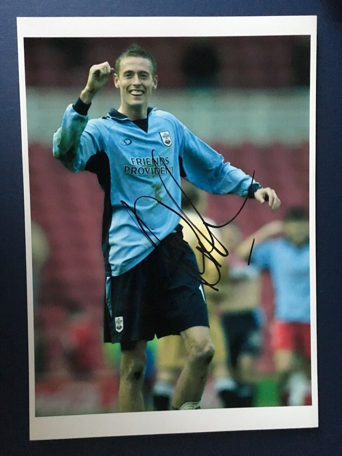 PETER CROUCH - FORMER SOUTHAMPTON FOOTBALLER - SUPERB SIGNED Photo Poster painting