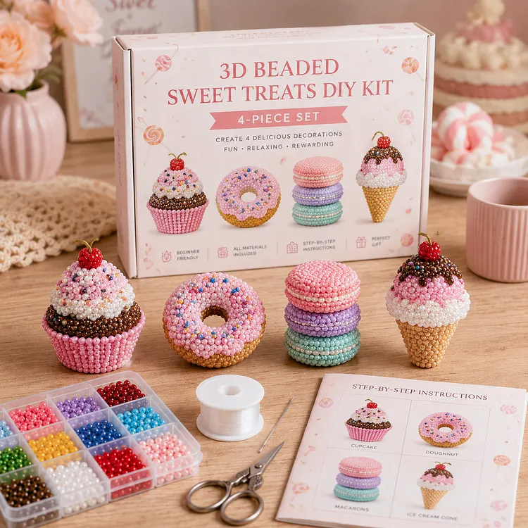 🧵✨ 3D Beaded Floral Garden DIY Kit 🌸