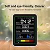 5 In 1 Formaldehyde Monitor with Holder Carbon Dioxide Detector USB Rechargeable TVOC Detector Temperature Humidity Home Air Quality Monitor
