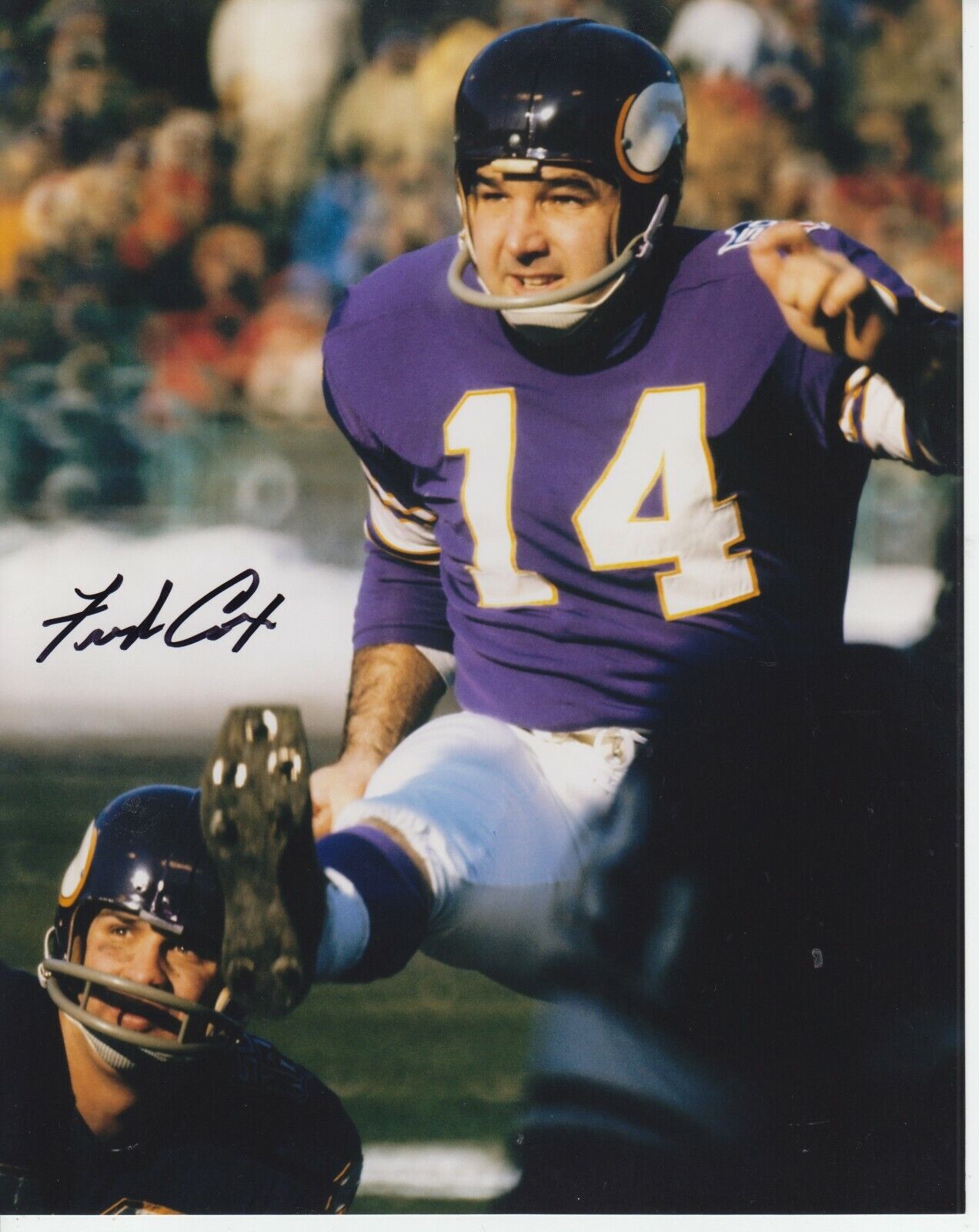 Fred Cox 8x10 Signed Photo Poster painting w/ COA Minnesota Vikings #1