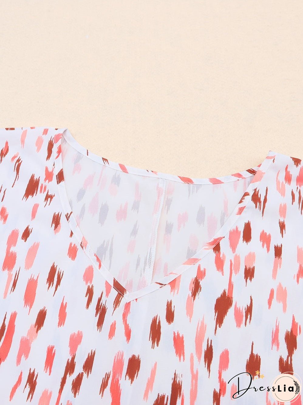 Pink Leopard Print Oversized Dolman Sleeve Plus Size Blouse