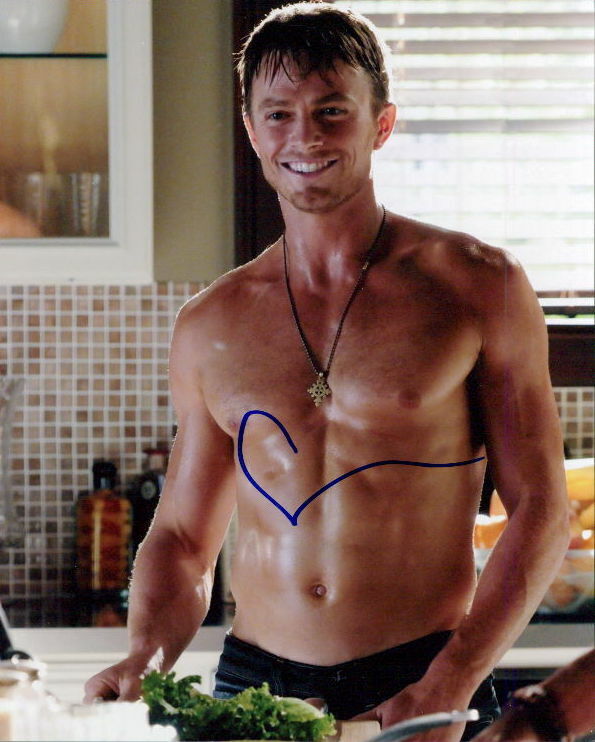 Wilson Bethel shirtless signed 8x10 Photo Poster painting In-person