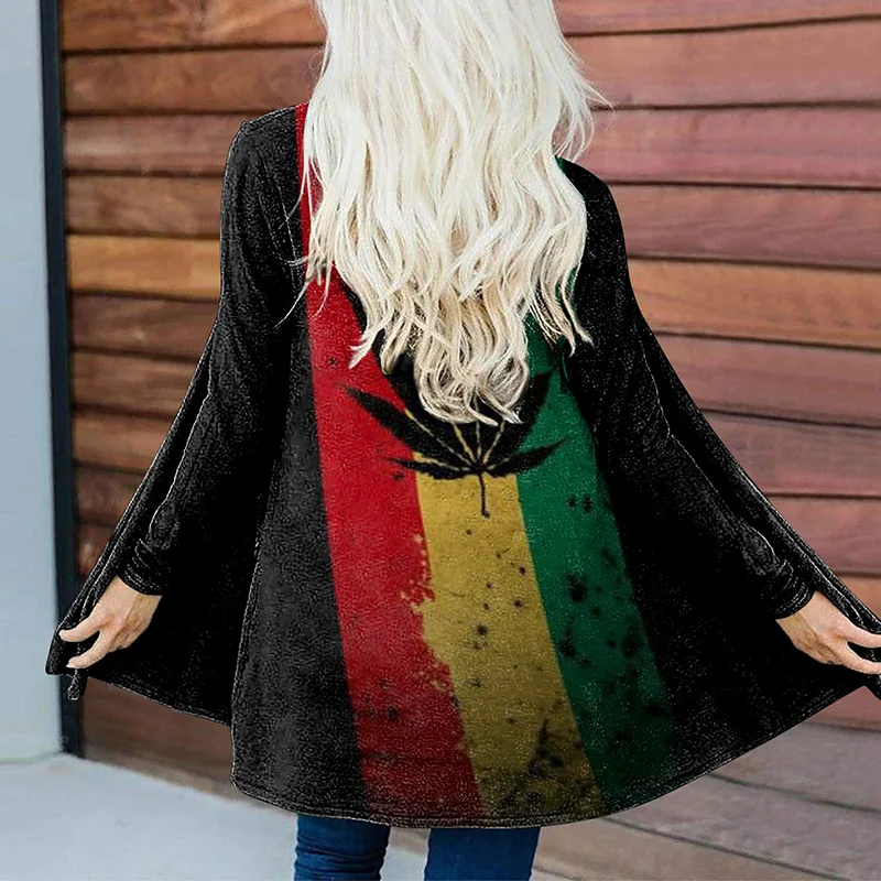 Casual Black Pride Long Sleeve Cardigan