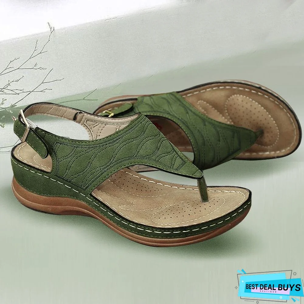 Embroidery Holiday Sandals