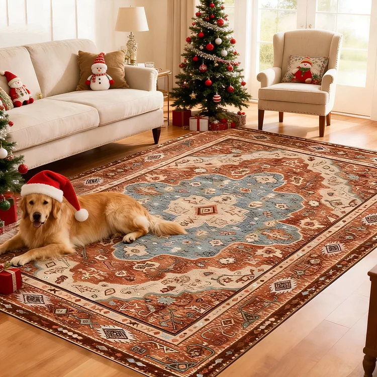 SANMADROLA Area Rugs for Living Room Modern Abstract Blue Machine Washable Rug Soft Bedroom Rug Non Slip Stain Resistance Dining Room Mat Carpet for Office Couch Entrance Kitchen