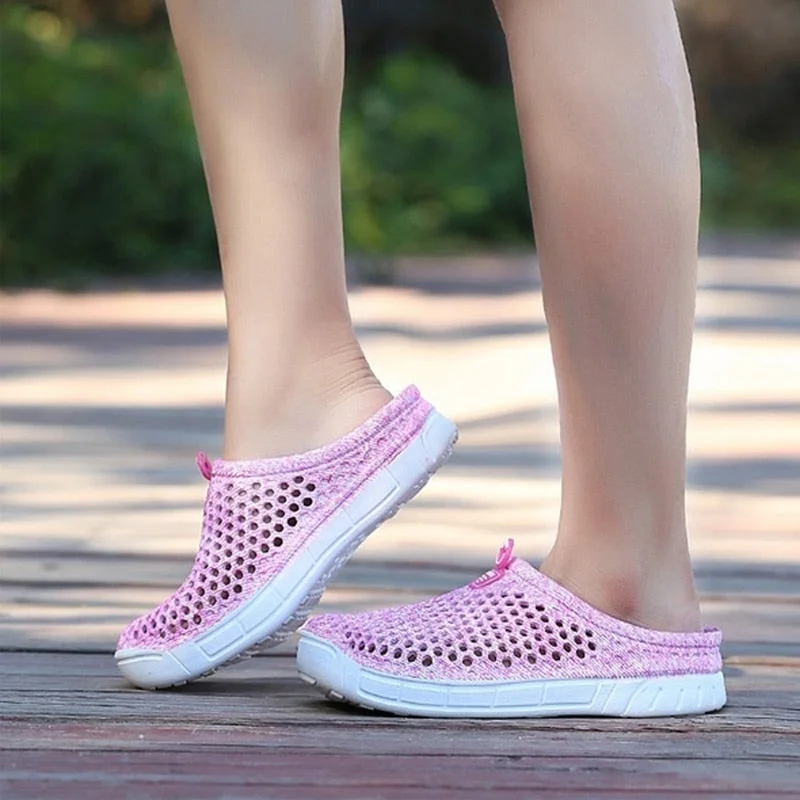 2020 Fashion Breathable Shoes Clogs Women Sandals Ladies Beach Hollow Out Casual Outdoor Waterproof Slippers Flats Shoes