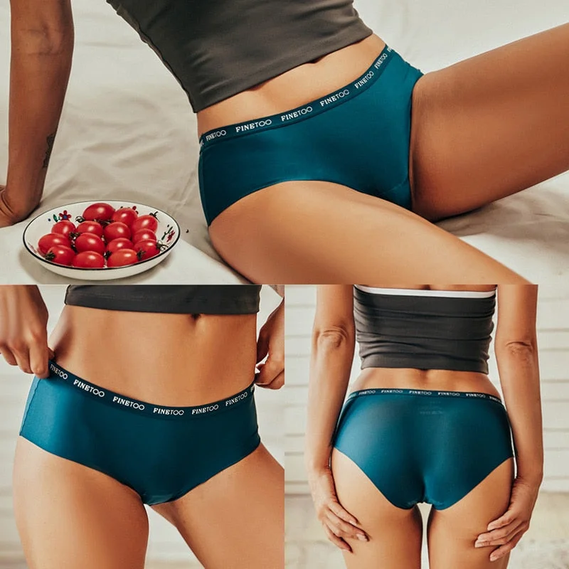 1/2PCS Set Women Panties Sexy Lingerie Seamless Underwear  Floral Female Underpants Intimates Panties Solid Color Finetoo Briefs