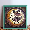 Cute Witch And Moon-11CT Stamped Cross Stitch 45*45cm/17.72*17.72in tapestrymarket