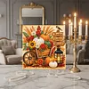 Thanksgiving Day DIY 5D Diamond Painting Kit with Frame 25x25cm