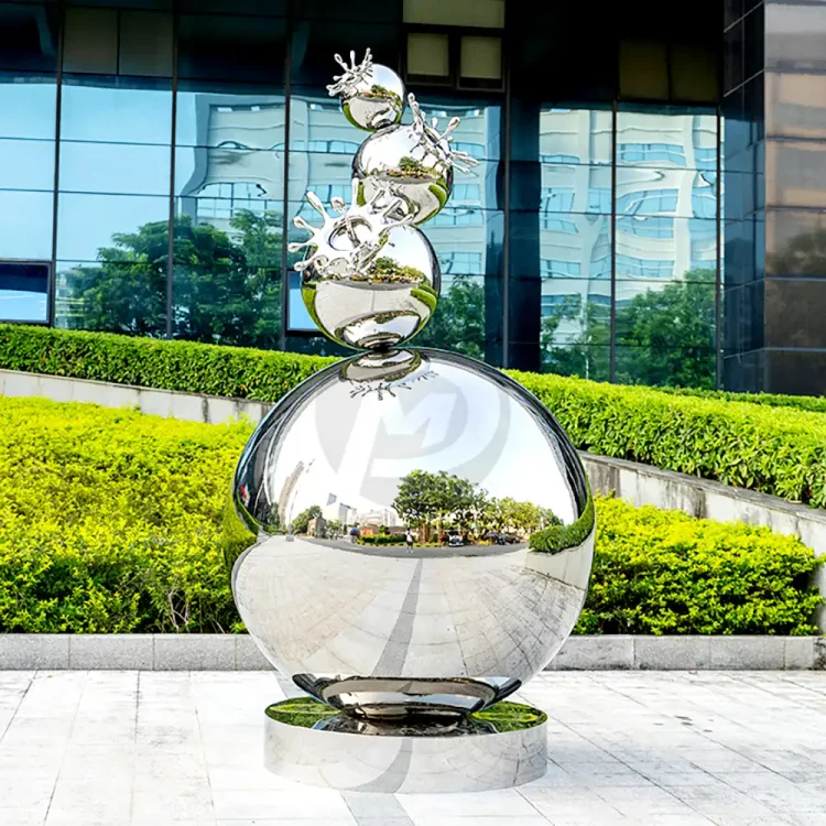 Stainless steel sphere sculpture