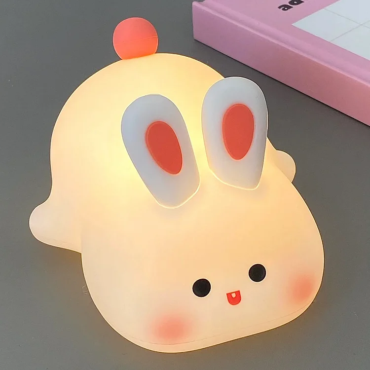 Lying Rabbit Silicone LED Night Lamp-Baby Gifts For Girls