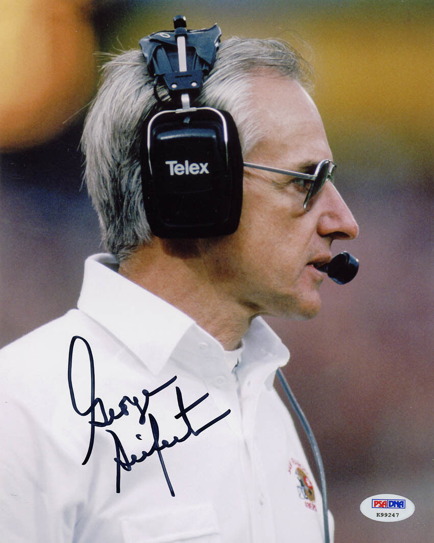 George Seifert SIGNED 8x10 Photo Poster painting San Francisco 49ers Coach PSA/DNA AUTOGRAPHED