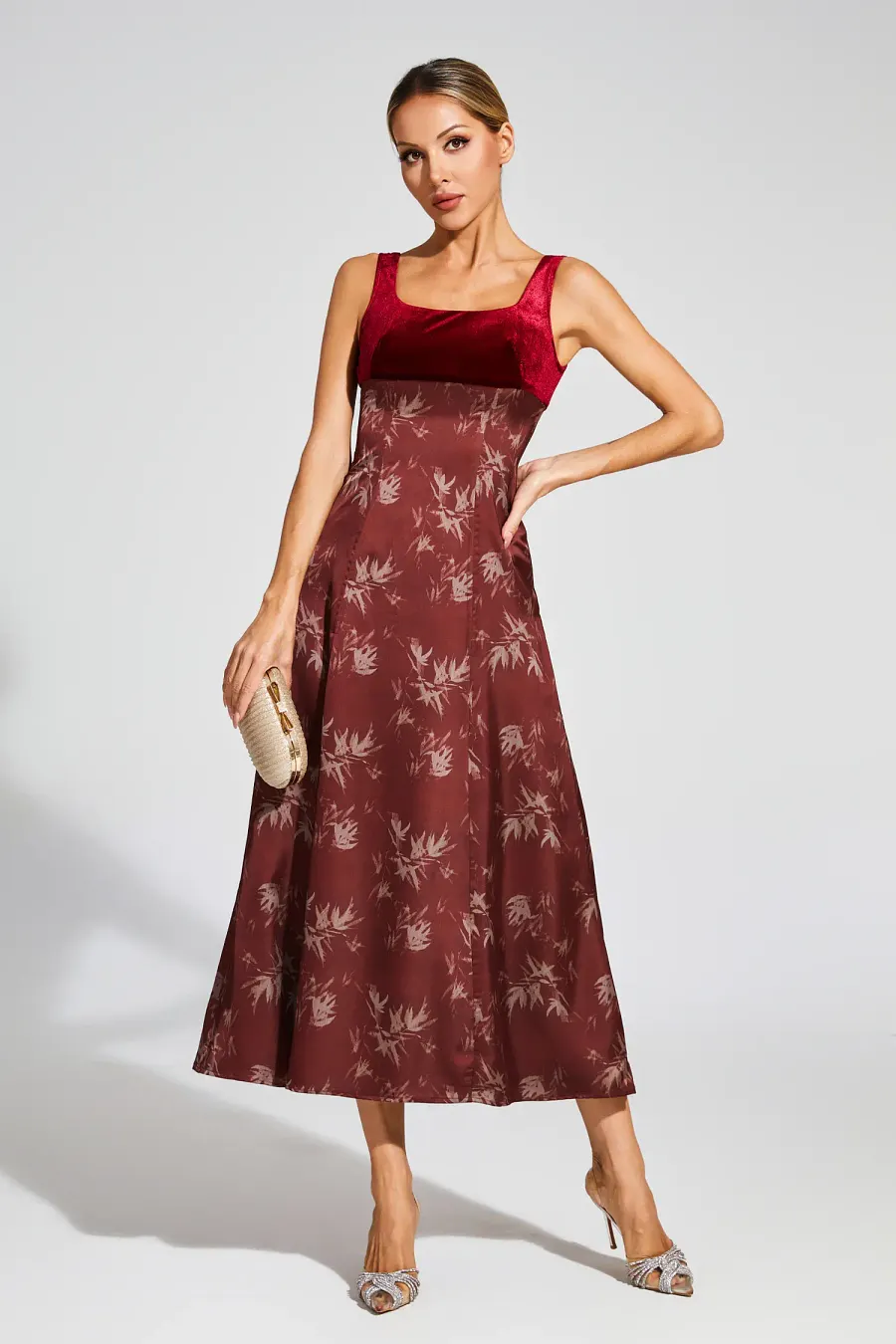 Woman in a floral dress, portrait