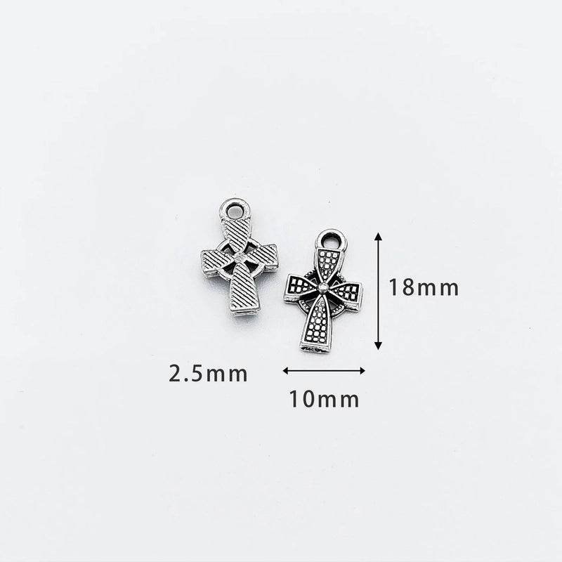 10 Pcs/package Retro Cross Alloy Plating Pendant Jewelry Accessories