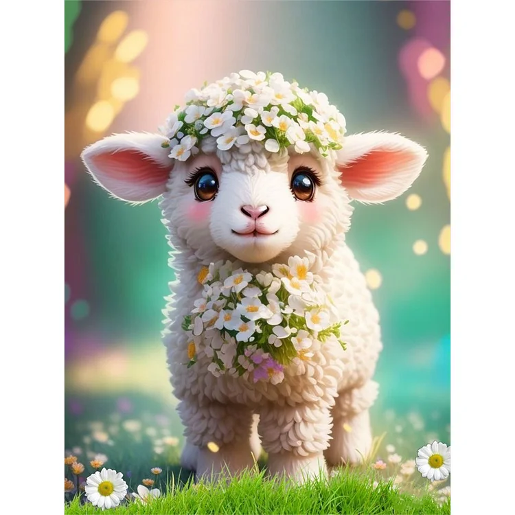 Little Sheep 30*40CM (Canvas) Full Round Drill Diamond Painting gbfke