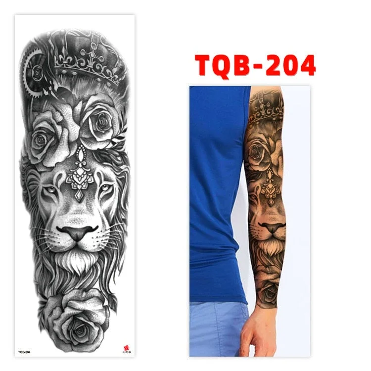 Temporary Tatoo Tattoo for Woman Tattoo Stickers Arm Tattoo Big Sleeve Men and Women Personality Tiger Leopard stickers