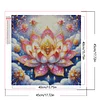 Pinke lila Lotus 5D DIY Diamant-Kunst-Malkits f&uuml;r Wohnwanddekoration 40x40 cm