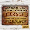 Nom personnalis&eacute;&nbsp;: garage rustique m&eacute;canique automobile sauf stupide - Panneaux en &eacute;tain m&eacute;tallique