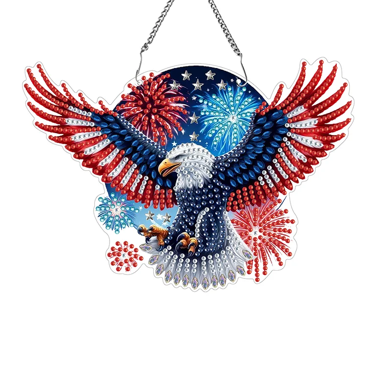 【Pendant】Acrylic Eagle 5D DIY Diamond Painting Dots Pendant for Wall Garden Window Decor gbfke