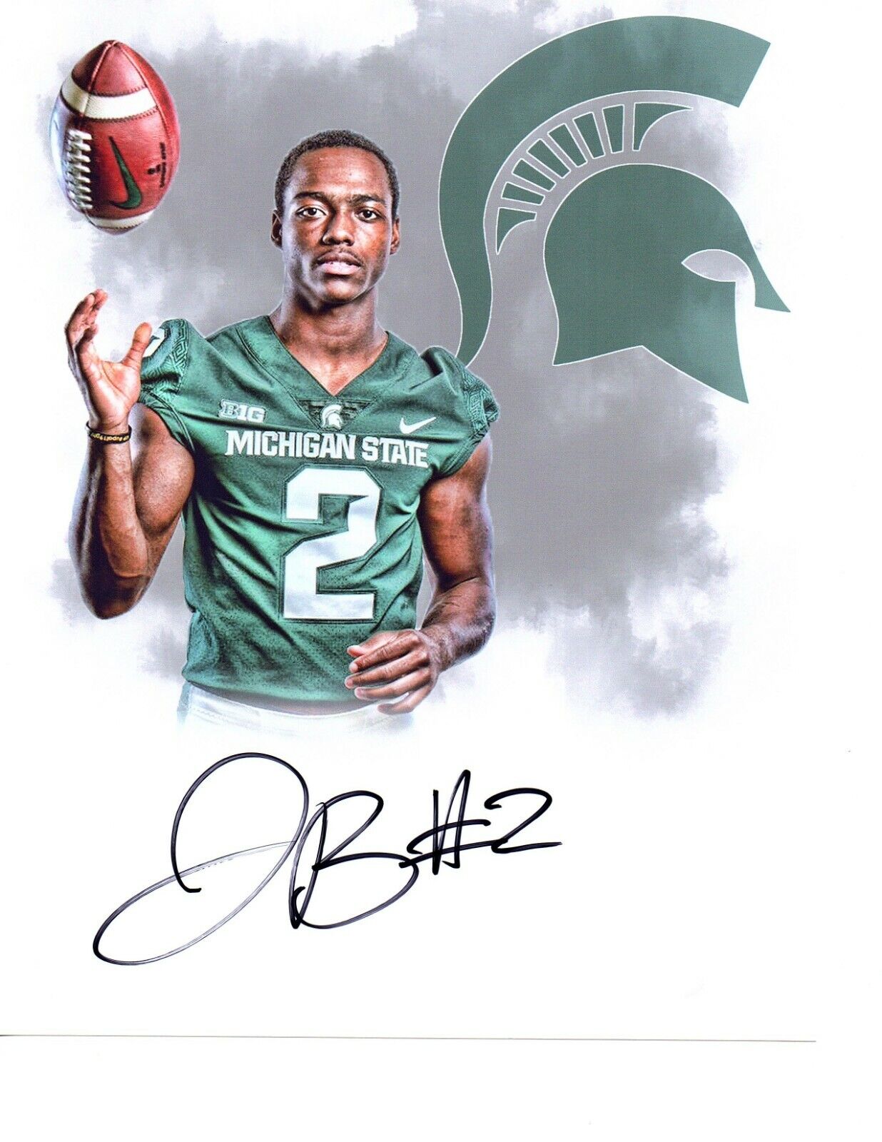 Julian Barnett signed autographed 8x10 Photo Poster painting Michigan State Spartans football b