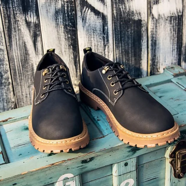 Men's Summer / Fall Daily Oxfords Leather Black / Khaki / Brown