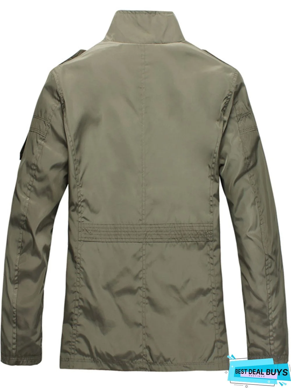 Men's Solid Color Stand Up Collar Jacket