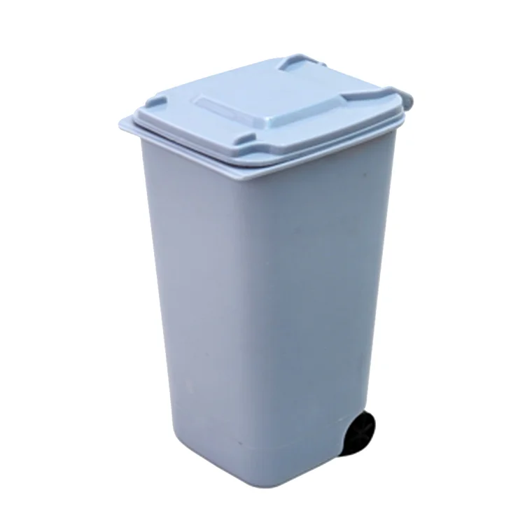 Mini Clean Trash Desk 650ml Cleaning Barrel Plastic Wastebasket for Coffee Table