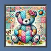 Diamond Painting -DIY Full Square Drill Colorful Patchwork Bear(35*35 CM)