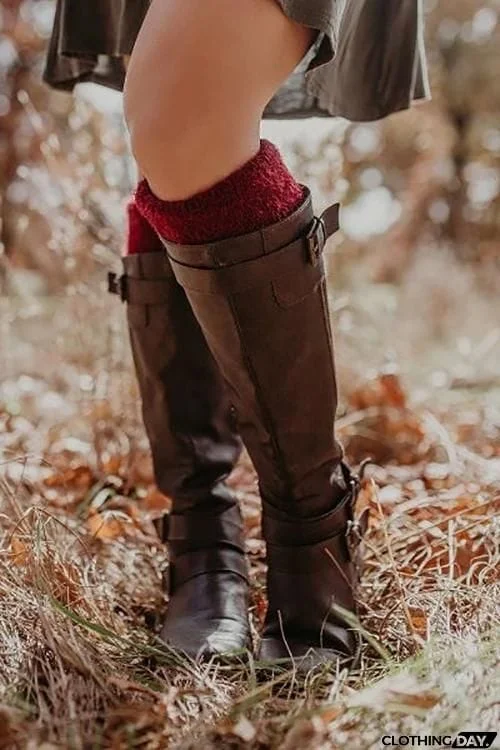 Silky Feather Pattern Topper Boot Cuffs