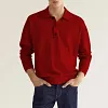 Polo Homme D&eacute;contract&eacute; &agrave; Col en V et Manches Longues
