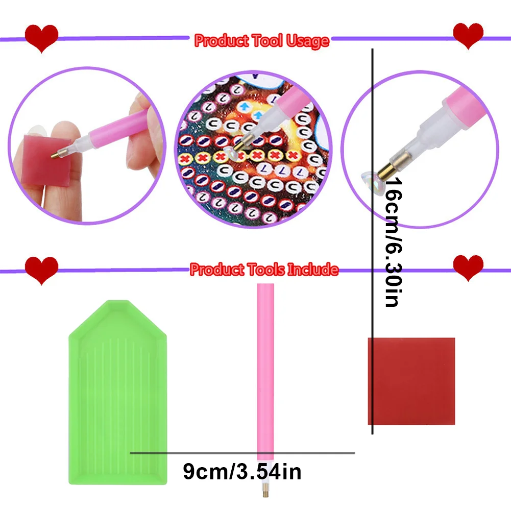 8pcs Diamond Painting Art Pendant Santa Diamond Wine Glass Charms Snowman Wreath