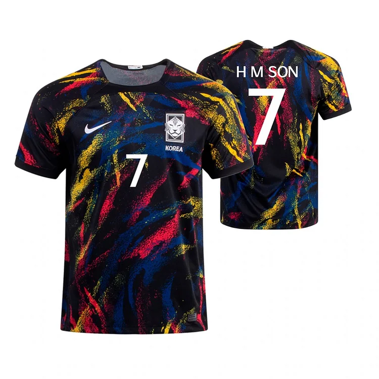 South Korea Son Heung-min 7 Away Shirt Kit World Cup 2022