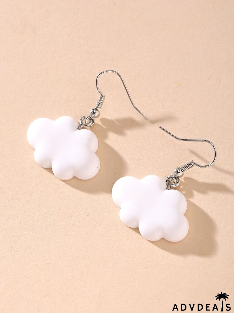 Cloud Charm Drop Earrings