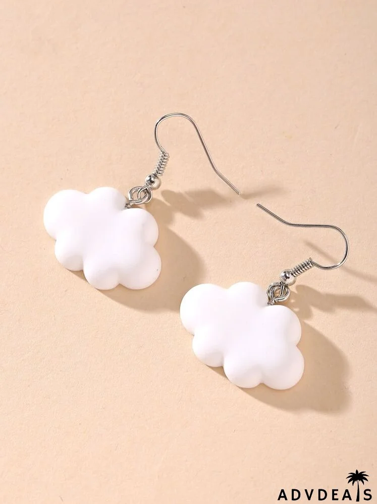 Cloud Charm Drop Earrings