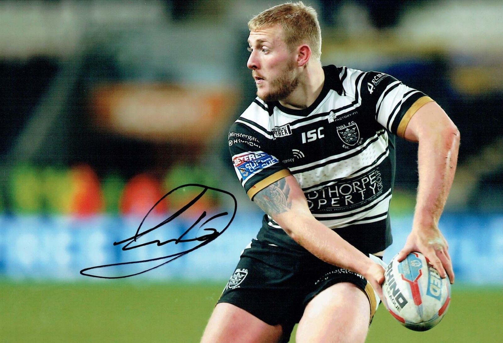 Jordan ABDULL 2018 HULL FC Rugby Signed Autograph 12x8 Photo Poster painting 2 AFTAL COA