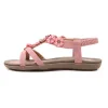Gioiacombo&trade; 2022 estate sandali carini scarpe basse con strass fiore boh&eacute;mien femminile
