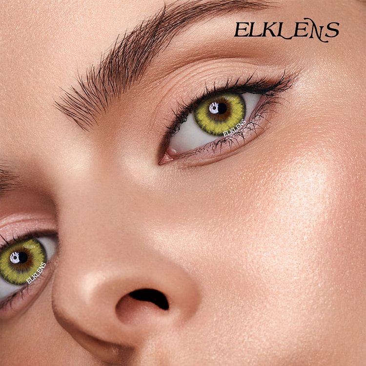ELKLENS Pro Khaki Yellow Colored Contact Lenses