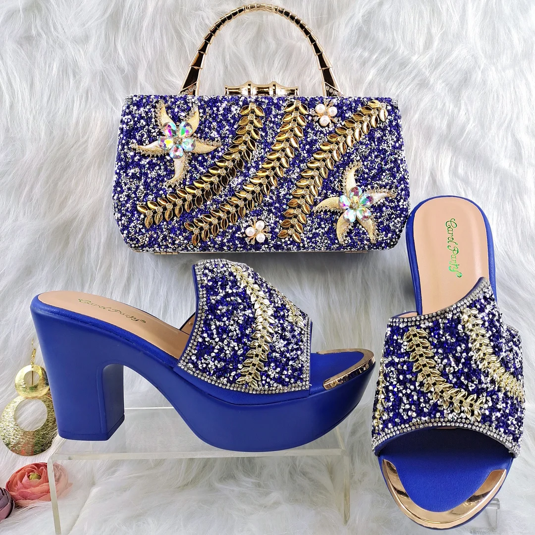 QSGFC Silver Elegant Ladies Handbags Royal Wedding Party Shoes And Bag Work Shoes Lightweight Comfortable Casual Shoes With Bag