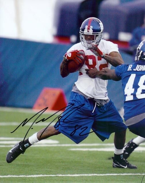 *MARIO MANNINGHAM*SIGNED*AUTOGRAPHED*ROOKIE*Photo Poster painting*NEW YORK*GIANTS*NFL*FOOTBALL*