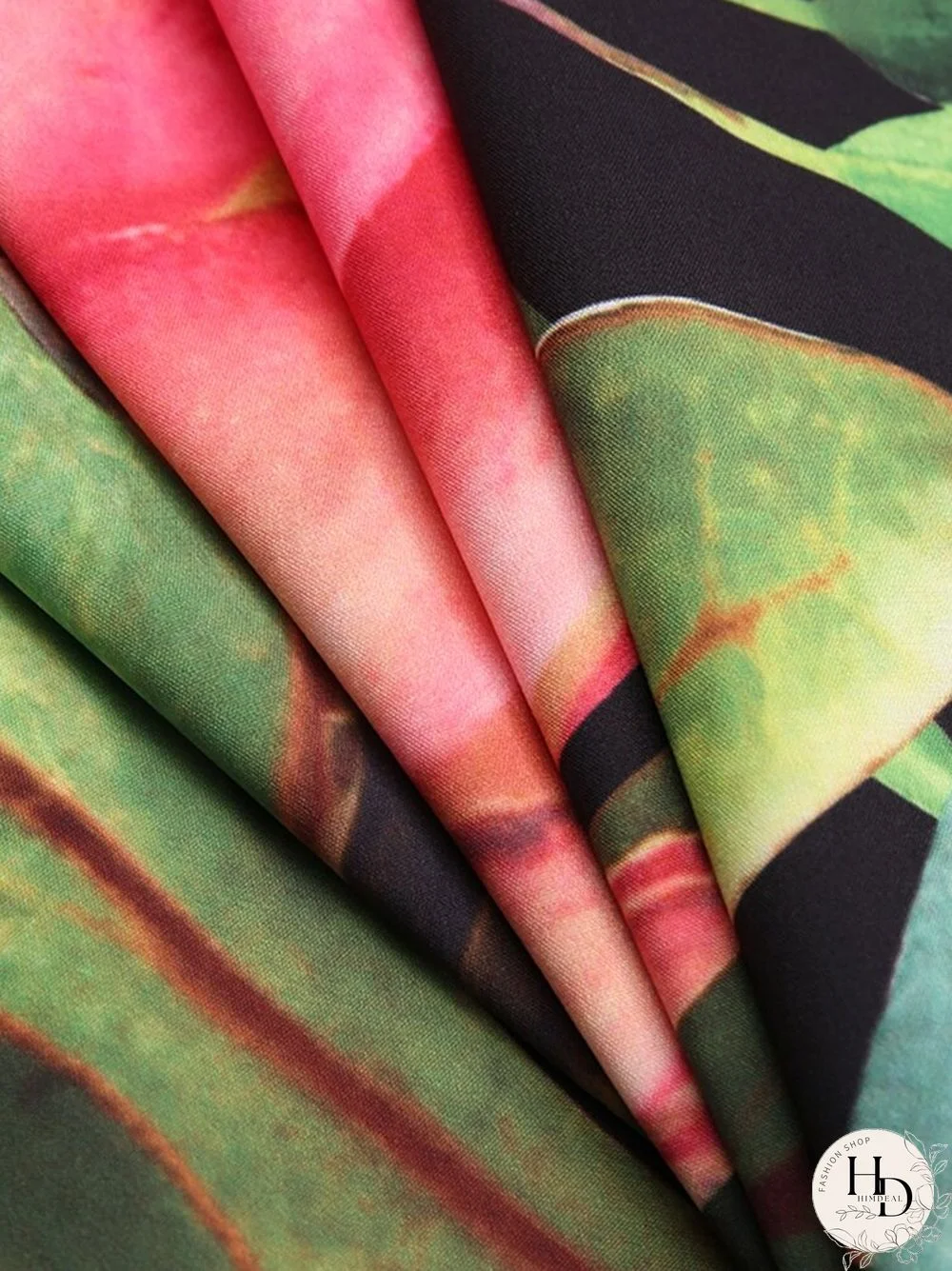 Calico Pocket V-neck Long Sleeve Print Dress For Women