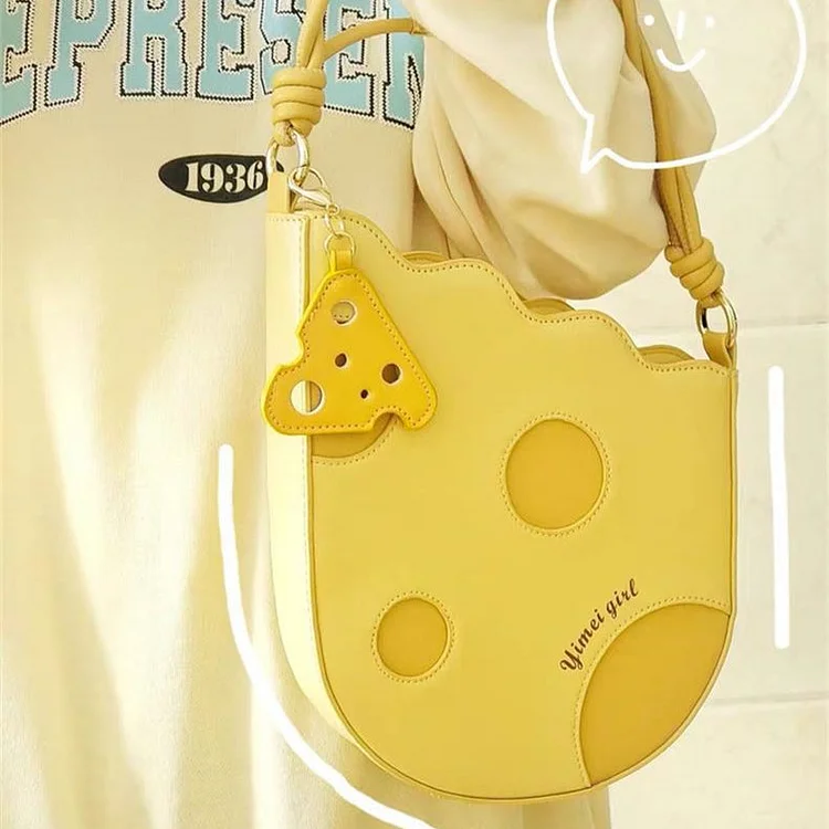 Creamy Yellow Cheese Shoulder Bag