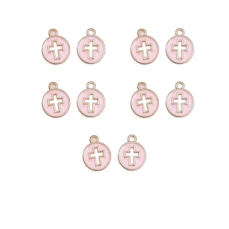 10 Pcs/Package 16.6*19.9Mm 21.5*15.9Mm Aluminum-Magnesium Alloy Kc Gold Cross Jewelry Accessories Pendant