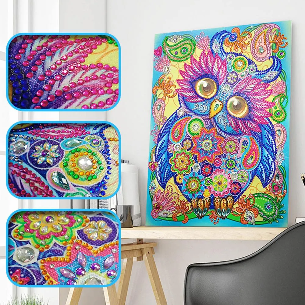 Special Shape Diamond Painting 40*30cm - Owl