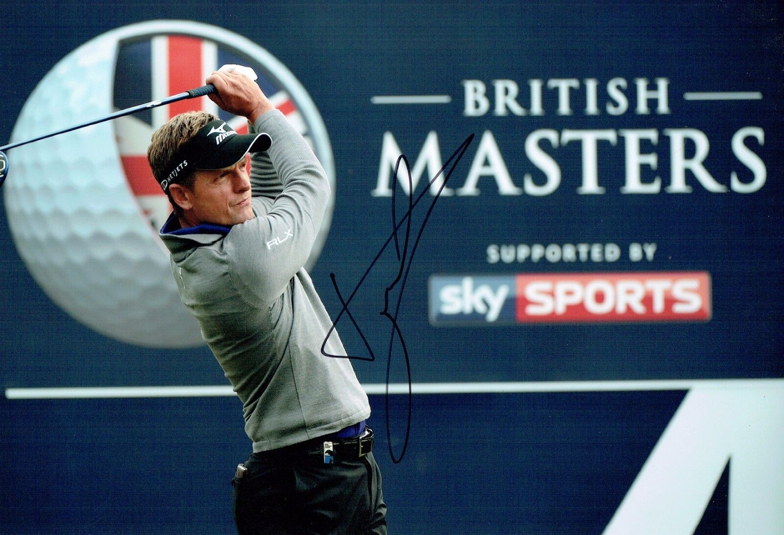 Luke DONALD SIGNED Autograph 12x8 British Masters Photo Poster painting AFTAL COA