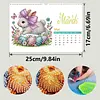 2027 Firework DIY Paper Diamond Painting Wall Calendar Set Special Shaped Partial Drill Monthly Flip Hanging Calendar Kit for Adults Beginners Gift Home Office Decor
