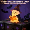 Cute Ghost Reading Book Night Light Easy To Use Halloween Cute Night Light Lightweight for Indoor Party Desk Outdoor Halloween Decoration