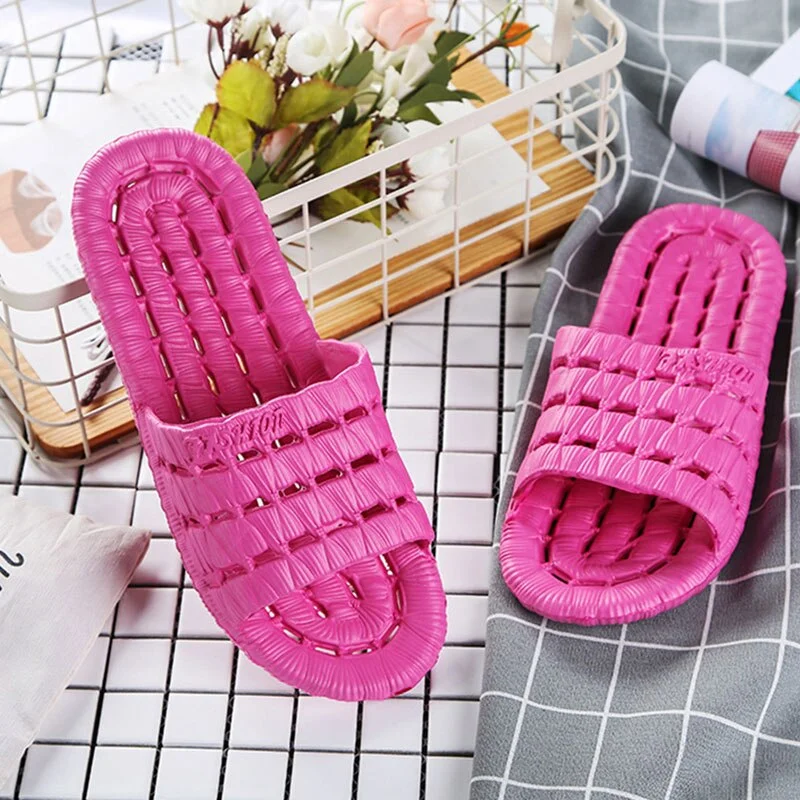 Slippers Women Indoor EVA Non-slip Hotel Summer Slippers Couple Unisex Bathroom Home Slippers Soft  Hallow Flat Shoes for Female
