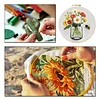 Glass Bottle Flowers-DIY Embroidery Kit with Pattern Cotton Threads Needles Hoop 28x28cm tapestrymarket