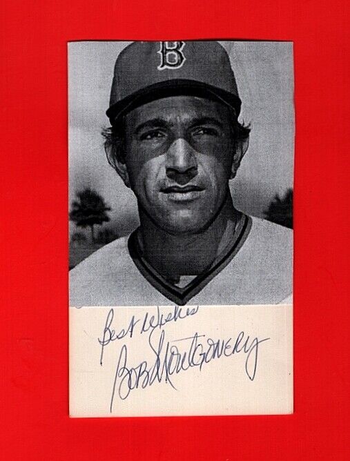 1970'S BOB MONTGOMERY- RED SOX AUTOGRAPHED POSTCARD W/ Photo Poster painting